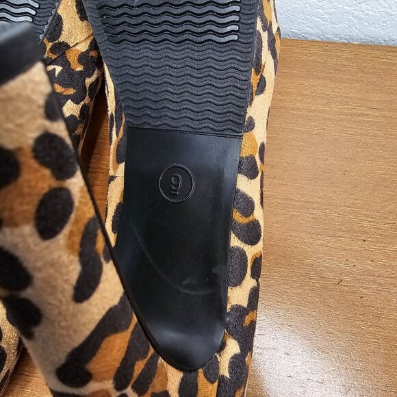 Ladies Mossimo Cheetah Print High Heels Shoes Size 9 Velvetty Texture Never Worn - Picture 11 of 13
